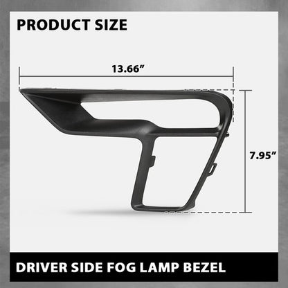 Solid Spare Front Bumper Fog Light Bezel Lamp Trim Left Side Fit For 18-19 Ford Explorer