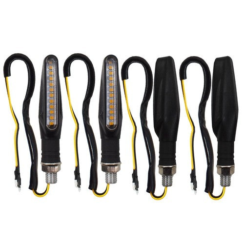 Solid Spare 4Pcs Universal Motorcycle 12 LED Turn Signal Light Indicator Blinker Lamp Amber