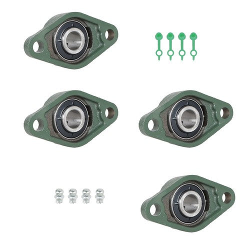 Solid Spare 4PCS UCFL204-12 Solid Pillow Block Flange Mounted Bearing 3/4" Bore 2 Bolt