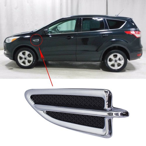 Solid Spare For Ford Escape 2013-2015 Front Left Side Fender Vent Moulding Chrome Trim