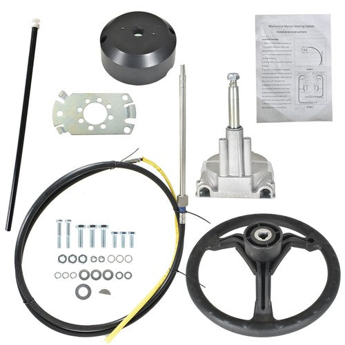 Solid Spare 10FT SS13710 Boat Cable With Wheel For Marine Engine Turbine Steering System New