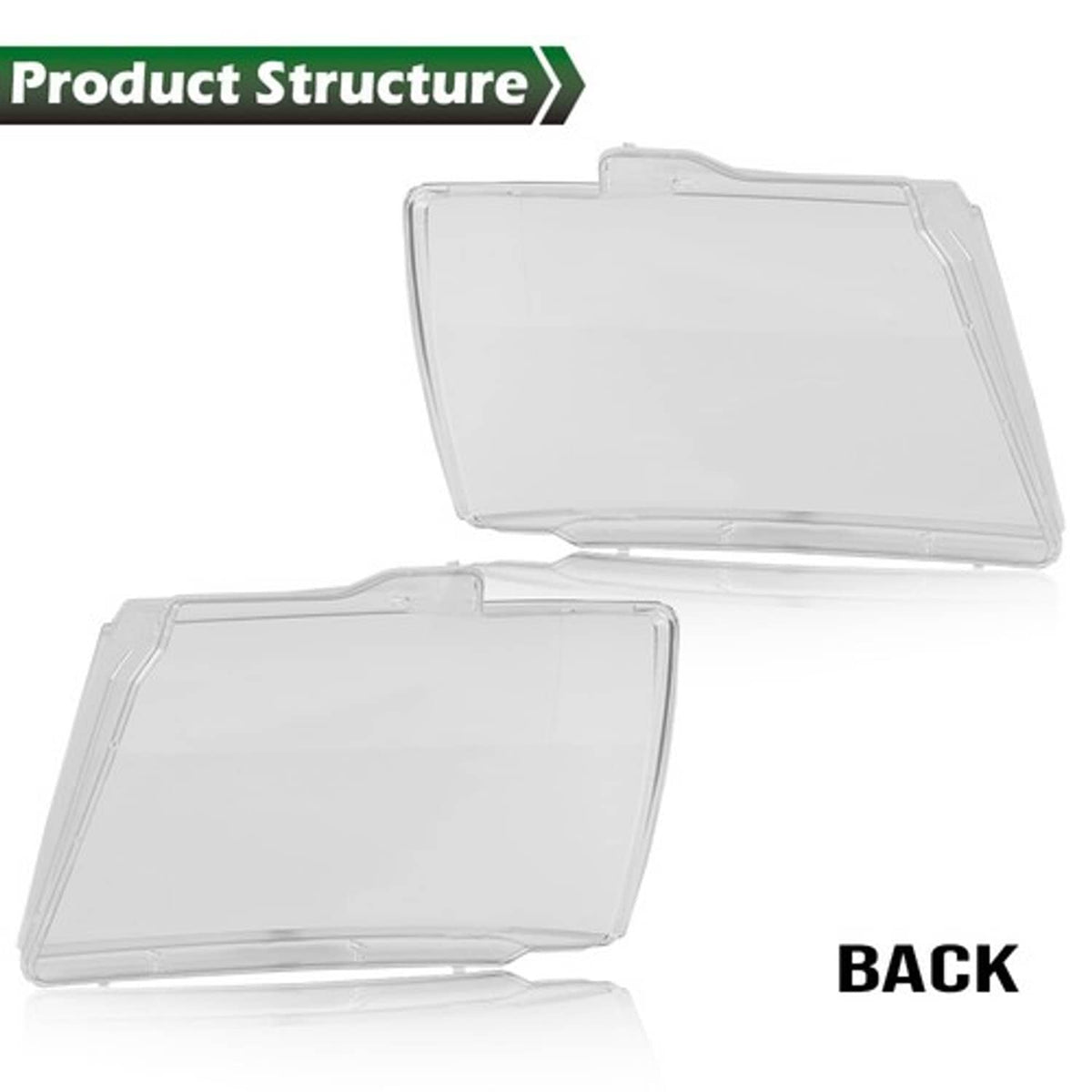 Solid Spare Headlight Replacement Lens Clear Fit For 07-14 Chevy Avalanche Tahoe Suburban