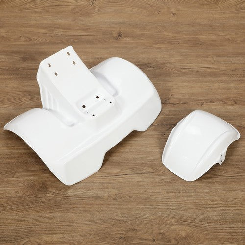 Solid Spare For Honda ATC70 ABS Painted White Front and Rear Fender Set 1978-1985