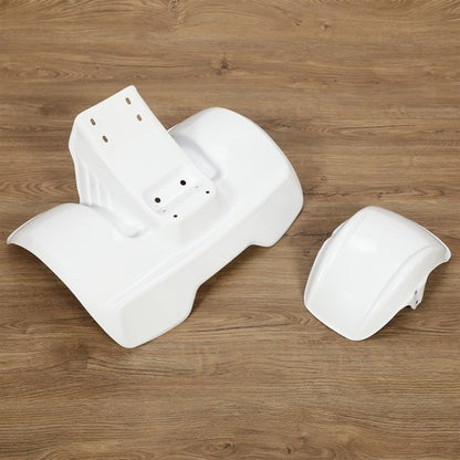 Solid Spare For Honda ATC70 ABS Painted White Front and Rear Fender Set 1978-1985