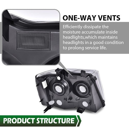 Solid Spare Headlight Lamp Left Driver Side Fit For 2007-2014 Chevy Avalanche Suburban Tahoe