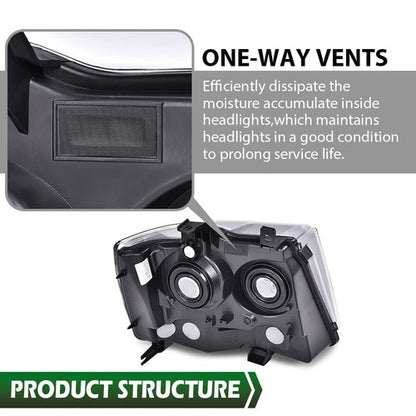 Solid Spare Headlight Lamp Left Driver Side Fit For 2007-2014 Chevy Avalanche Suburban Tahoe