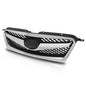 Solid Spare Fit For 2010-2012 Subaru Legacy Front Bumper Upper Grille Grill Black Chrome