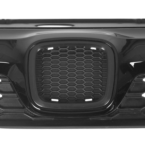 Solid Spare Fit Honda Civic 2012 4DR Sedan Front Upper Grille Honeycomb JDM Painted Black