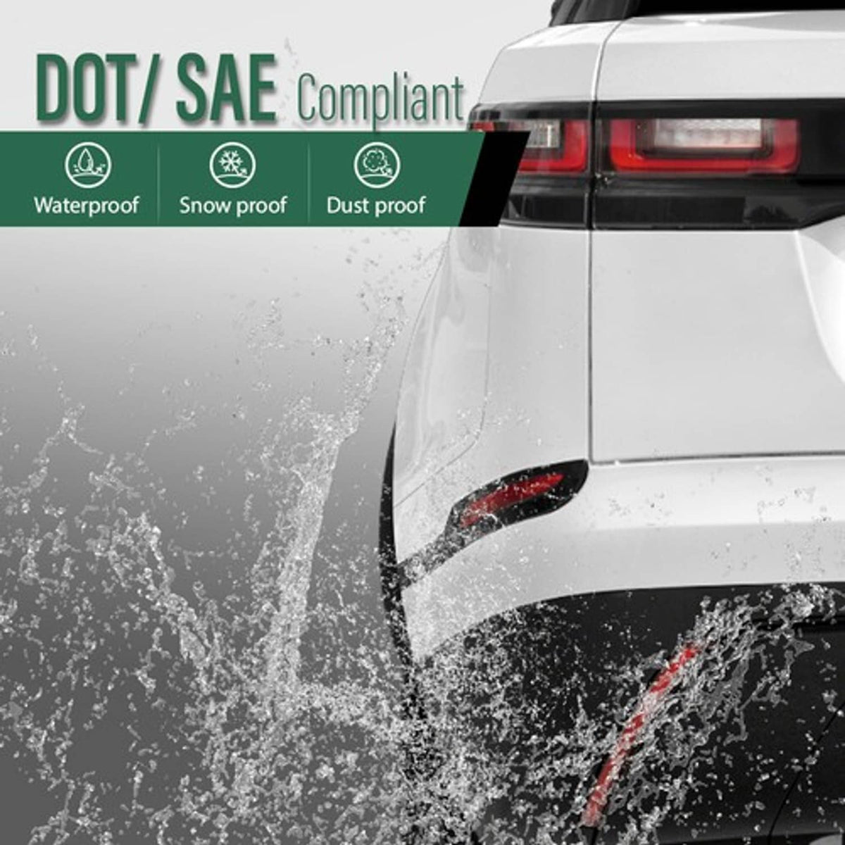 Solid Spare Fit For 18-22 Land Rover Range Rover Velar Rear Bumper Fog Lamp Light Left Side