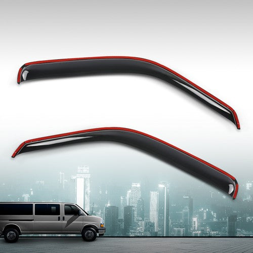 Solid Spare Rain Guards Window Vent Visors Fit For 1996-2025 Chevy Express/GMC Savana Van