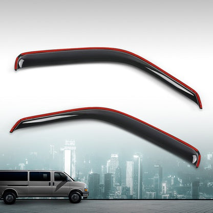 Solid Spare Rain Guards Window Vent Visors Fit For 1996-2025 Chevy Express/GMC Savana Van