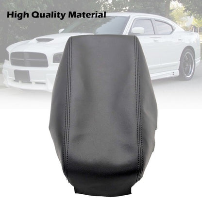 Solid Spare Leather Armrest Center Console Lid Cover Skin Fit For 2008-2010 Dodge Charger US
