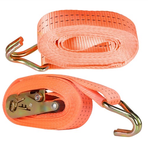 Solid Spare 4 Pack 1.5" x 15' 4400 lb Ratchet Straps with J Hook Heavy Duty Tie Down US