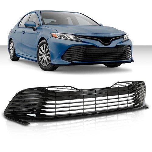 Solid Spare Fit For 2018-2020 Toyota Camry LE XLE Black Front Bumper Lower Grille Grill