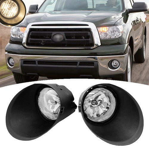 Fit 2007-2013 Toyota Tundra 2008-2011 Sequoia Pair Clear Fog Light w/cover LH RH