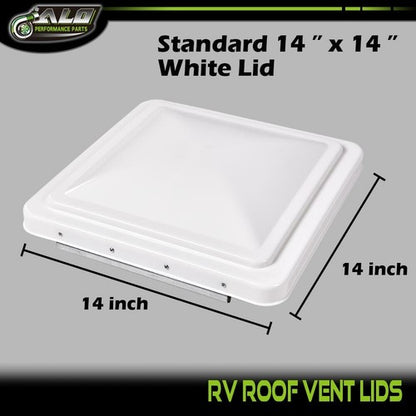 Solid Spare 2pcs White 14" x 14" Replacement Roof Vent Cover Camper RV Trailer Ventline