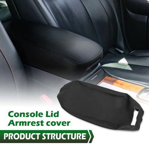 Solid Spare Fit For 2001-2006 Lexus LS430 Center Console Lid Armrest Cover Leather Black