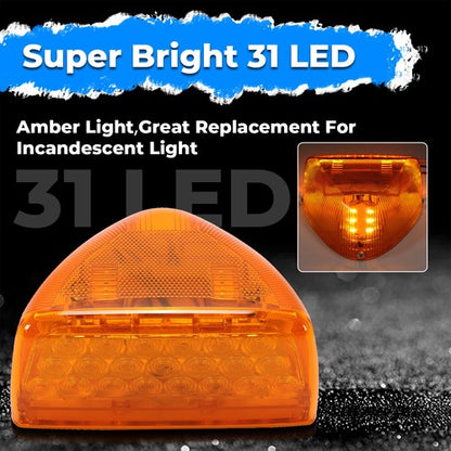 Solid Spare For Peterbilt 379 359 Turn Signal Corner Head Light Marker Light 31 LED Amber