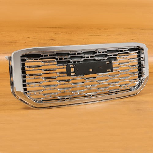 Solid Spare Fit For GMC Yukon Denali Style 2015-2020 22936421 Front Upper Grille Chrome ABS