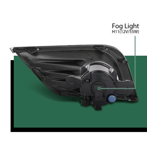 Solid Spare Fit For 2016-2018 Nissan Altima Fog Lights Driving Lamps w/ Wiring Left+Right
