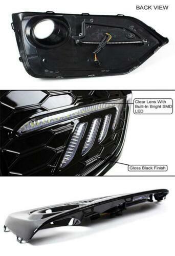 L+R Fog Lights For 2016-2021 Honda Civic Hatchback DRL LED Daytime Running Lamps