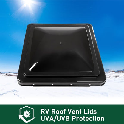 Solid Spare 14"X14" For RV Replacement Roof Vent Cover Black Camper (Trailer) Vent Cover