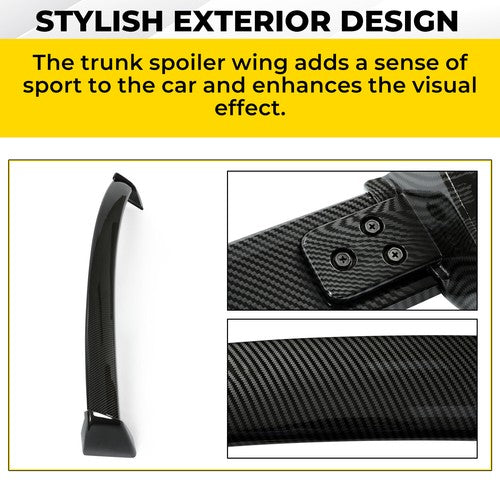 Solid Spare For 02-07 06 Subaru Impreza WRX STI Rear Window Roof Spoiler Carbon Fiber Style