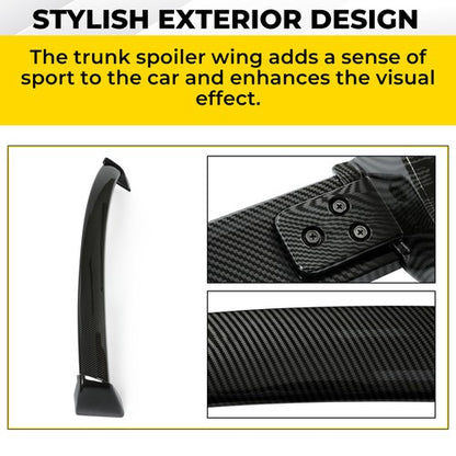 Solid Spare For 02-07 06 Subaru Impreza WRX STI Rear Window Roof Spoiler Carbon Fiber Style