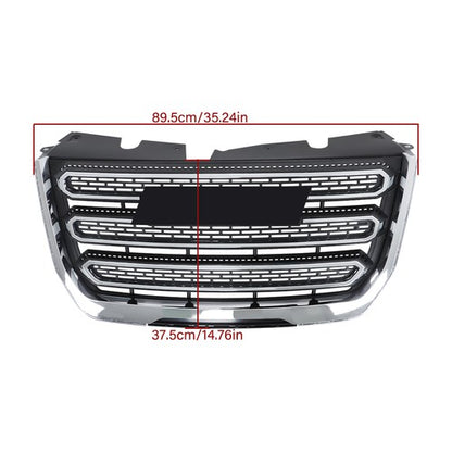 Solid Spare For GMC Terrain SLT 2016 2017 Chrome & Black Plastic Front Upper Bumper Grille