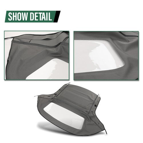 Solid Spare Convertible Soft Top & Plastic Window Fit For 1996-2002 BMW Z3 & M Roadster E36