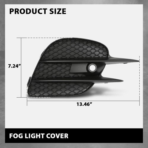 Solid Spare Fit For 16-19 Mercedes-Benz GLC 300 350 Fog Light Cover Lamp Trim Left+Right
