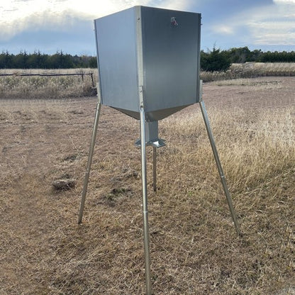 Solid Spare Steel 450lb Gravity Feeder Zinc-Plated For Deer Turkey Big Wild Game Hunting