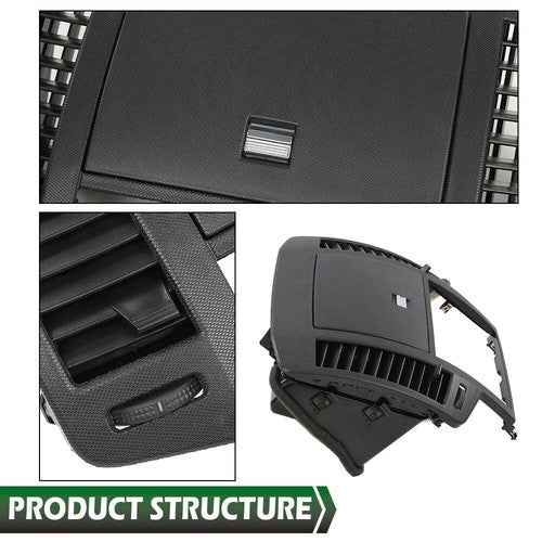 Solid Spare Fit For 2005-2006 Nissan Altima Dash Radio Bezel w/Storage Vents Glove Box Black