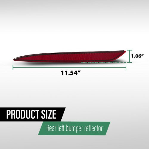 Solid Spare Rear Bumper Reflector Left Side Fit For Tesla Model 3 2017-2023 1077406-00-F