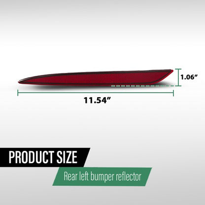 Solid Spare Rear Bumper Reflector Left Side Fit For Tesla Model 3 2017-2023 1077406-00-F