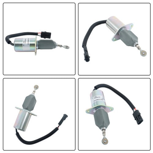 Solid Spare 12V Fuel Shutoff Solenoid 3935649 SA-4765-12 for 5.9L 8.3L Cummins Engine