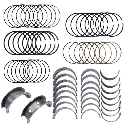 Main & Rod Bearings w/ Moly Piston Rings for Chevrolet LS Gen III IV 4.8L 5.3L
