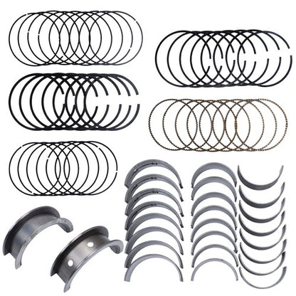 Main & Rod Bearings w/ Moly Piston Rings for Chevrolet LS Gen III IV 4.8L 5.3L