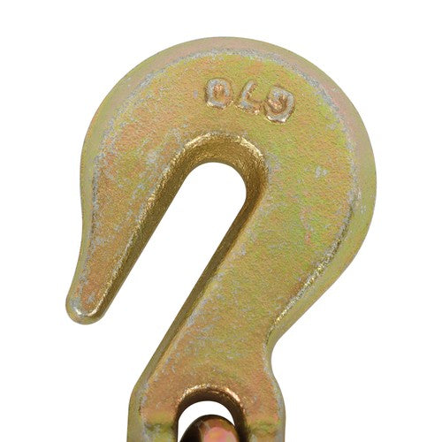 Solid Spare G70 1/4in×20ft Transportation Bundle Chain Steel Gold 3150lbs with Clevis Hooks