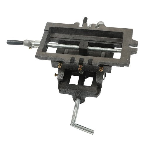 Solid Spare 5 Inch Cross Press Vise Slide Vice For Duty Sliding Drill Shop Grip Tools Heavy