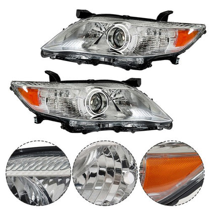 Solid Spare Fog Lights Switch Kits Headlights Set For 2010-2011 Toyota Camry Clear Projector