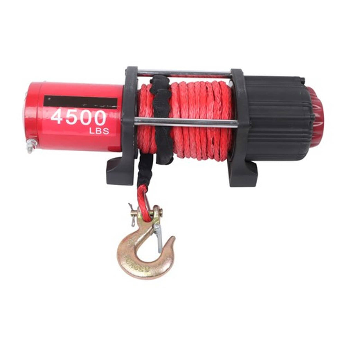 Solid Spare Electric Winch 4500lbs Synthetic Rope 12VDC Copper Motor With Wireless Remote