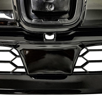 For 2017 2018 2019 Honda CRV CR-V Front Glossy Black Grille JDM Style Grill