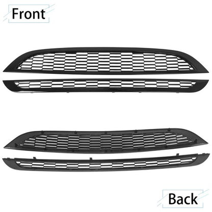 Solid Spare Honeycomb Mesh Front Grille Upper&Lower FOR 2002-06 Mini Cooper & S R50 R52 R53
