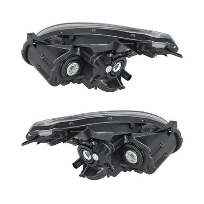 Solid Spare Right+Left Side Headlights For Nissan Rogue 2008-2013 Halogen Projector Black