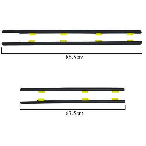 For Honda CR-V 2005 EX CRV Window Weatherstrip 4PC Sweep Molded Trim Outer Black