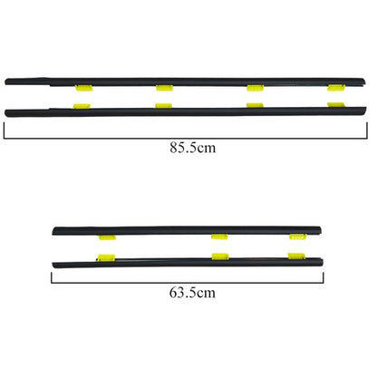For Honda CR-V 2005 EX CRV Window Weatherstrip 4PC Sweep Molded Trim Outer Black