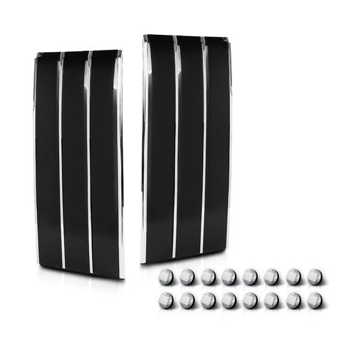 Solid Spare Door Side Fender Vents Molding Trim Fit For 13-22 Range Rover Vogue L405 Black
