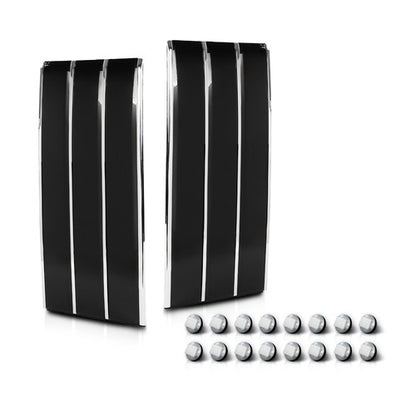 Solid Spare Door Side Fender Vents Molding Trim Fit For 13-22 Range Rover Vogue L405 Black