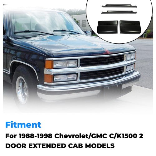 Solid Spare Rocker Panel Cab Corner Kit For 88-98 Chevy&GMC C/K 15 25 3500 2DR Extended Cab